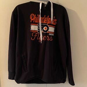 NHL Philadelphia Flyers Black Hoodie with Orange Details
